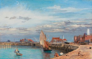 Reproduction oil paintings - John Brett - Entrance to Yarmouth Harbour