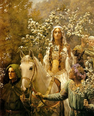 John Collier, At Queen Guinevere's Maying, 1900, Art Reproduction