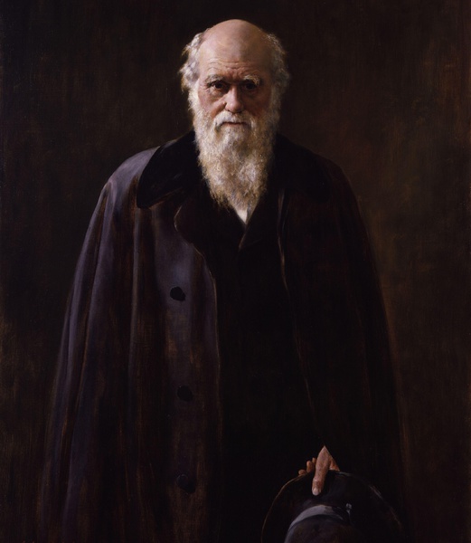Charles Robert Darwin, 1881. The painting by John Collier