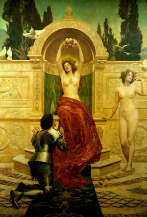 John Collier, In the Venusberg Tannhauser, 1901, Painting on canvas