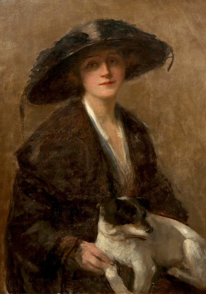 Love Me, Love my Dog. The painting by John Collier