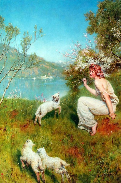 Spring. The painting by John Collier