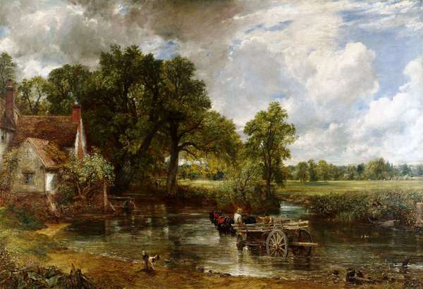 At the Hay-Wain. The painting by John Constable