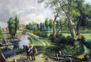 John Constable, Flatford Mill, Painting on canvas