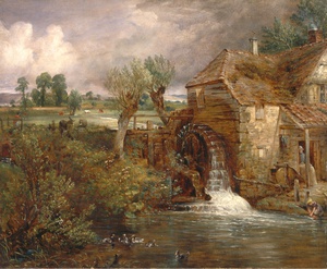 John Constable, Parham Mill, Gillingham, Painting on canvas