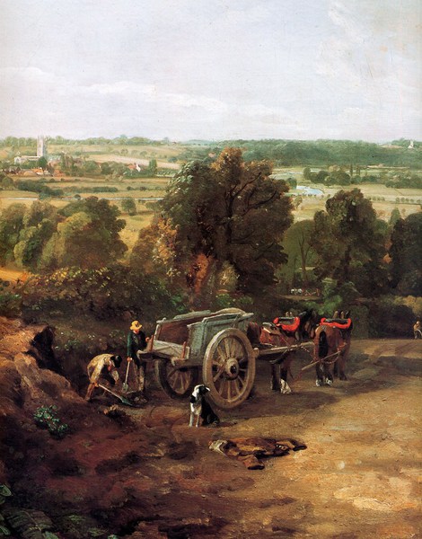 Stour Valley and Dedham Village. The painting by John Constable
