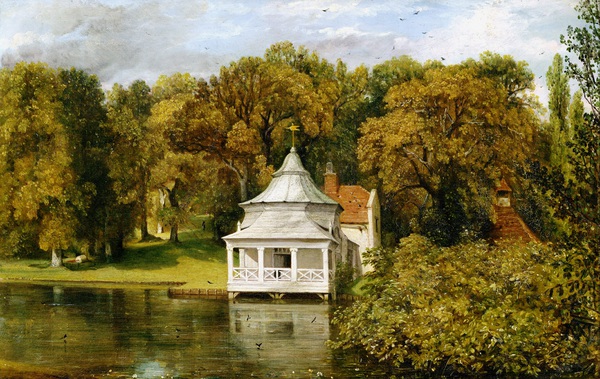 The Quarters Behind Alresford Hall. The painting by John Constable