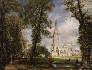 Reproduction oil paintings - John Constable - The Salisbury Cathedral from the Bishop's Grounds