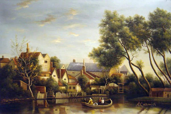 A Norwich River Afternoon. The painting by John Crome