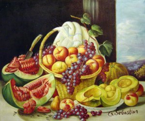 John Francis, Still Life With Fruit, Painting on canvas
