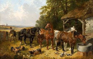 Reproduction oil paintings - John Frederick Jr. Herring - The End of a Long Day