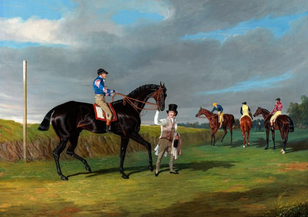 Preparing to Start for the Doncaster Gold Cup. The painting by John Frederick Sr. Herring