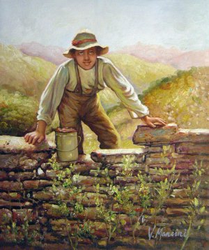 John George Brown, The Berry Boy, Painting on canvas
