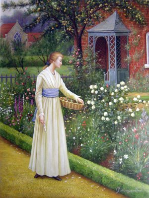 John Hayter, Summer Roses, Painting on canvas