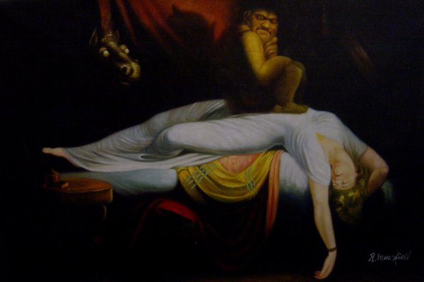 The Nightmare. The painting by John Henry Fuseli