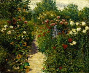 Reproduction oil paintings - John Leslie Breck - Garden at Giverny (In Monet's Garden)