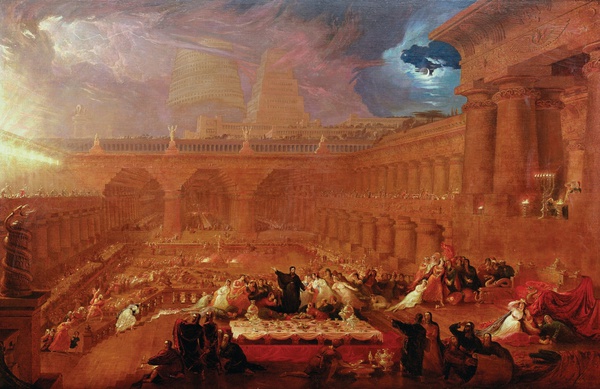 Belshazzar's Feast. The painting by John Martin