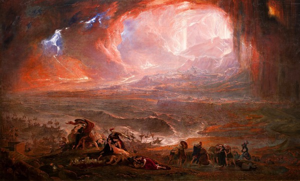 The Destruction of Pompeii and Herculaneum. The painting by John Martin