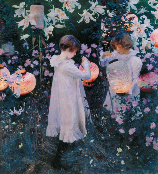 A Carnation, Lily, Lily, Rose. The painting by John Singer Sargent