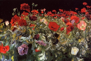 A Bunch of Poppies, John Singer Sargent, Art Paintings
