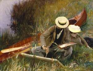 An Out-of-Doors Study, John Singer Sargent, Art Paintings