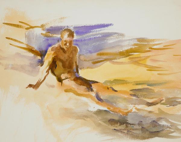 Bather, Florida. The painting by John Singer Sargent