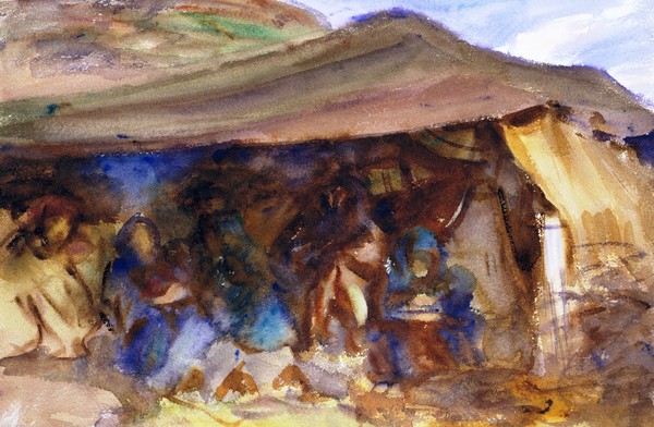Bedouin Tent. The painting by John Singer Sargent