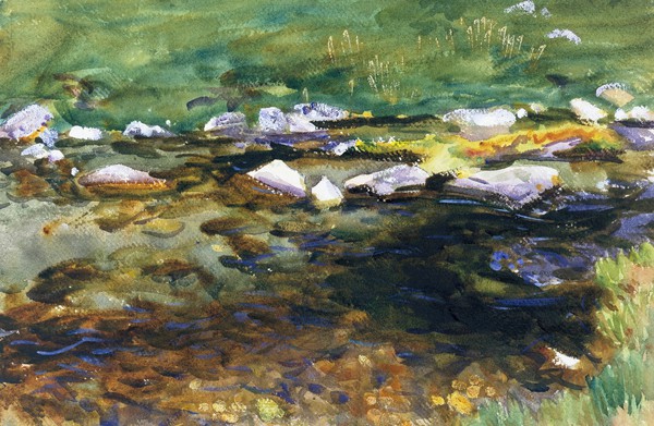 Brook and Meadow. The painting by John Singer Sargent