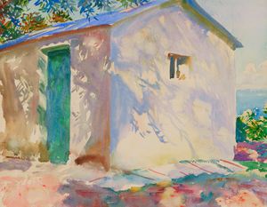 Famous paintings of House Scenes: Corfu, Lights and Shadows