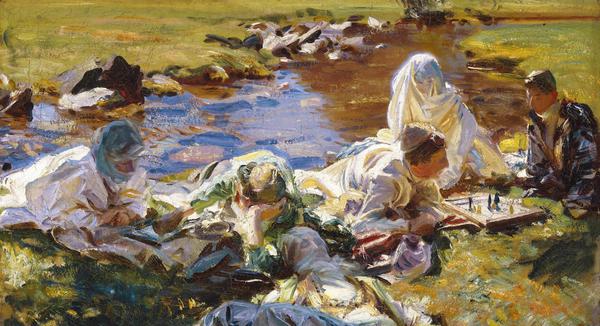 Dolce Far Niente. The painting by John Singer Sargent