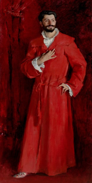 Dr. Pozzi at Home. The painting by John Singer Sargent