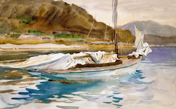 Idle Sails. The painting by John Singer Sargent