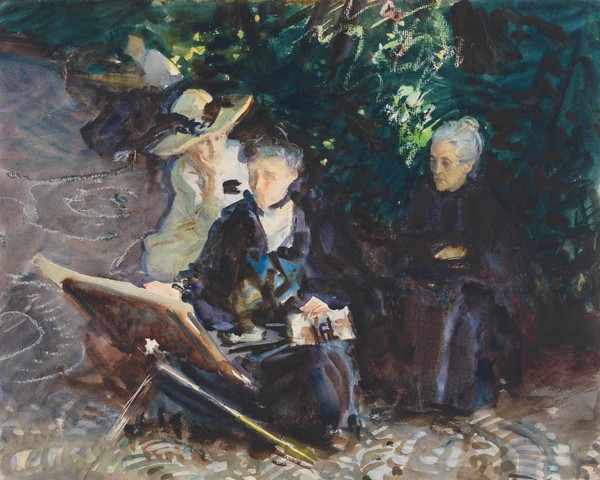 In the Generalife. The painting by John Singer Sargent