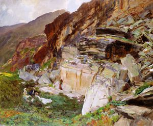 John Singer Sargent, In The Simplon Valley, Painting on canvas