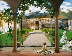 John Singer Sargent, Ladies in a Garden, Painting on canvas