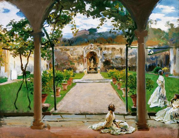 Ladies in a Garden. The painting by John Singer Sargent