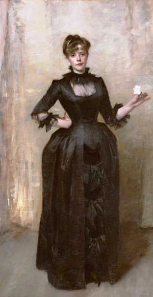 John Singer Sargent, Lady with the Rose (Charlotte Louise Burckhardt), Painting on canvas