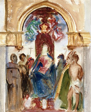 John Singer Sargent, Madonna and Child and Saints, Painting on canvas