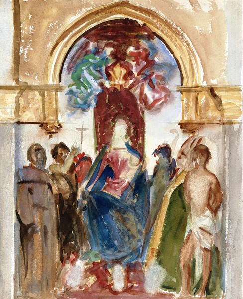 Madonna and Child and Saints. The painting by John Singer Sargent