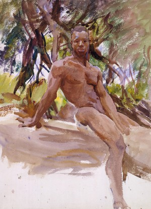 John Singer Sargent, Man and Trees, Florida, Painting on canvas