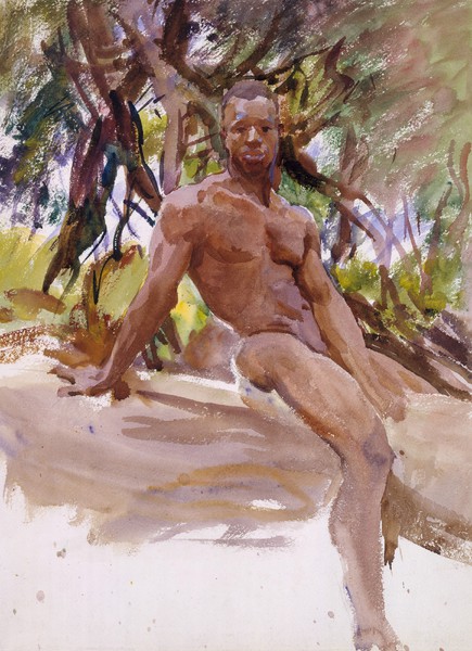 Man and Trees, Florida. The painting by John Singer Sargent