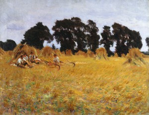 John Singer Sargent, Reapers Resting in a Wheat Field, Painting on canvas