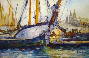 John Singer Sargent, Shipping, Majorca, Painting on canvas