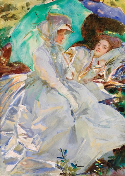 Simplon Pass, Reading. The painting by John Singer Sargent