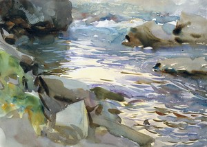 Reproduction oil paintings - John Singer Sargent - Stream and Rocks