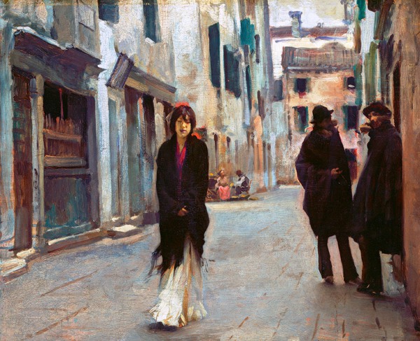 Street in Venice. The painting by John Singer Sargent