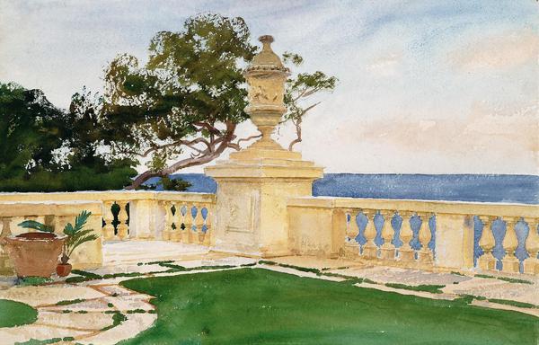 Terrace, Vizcaya. The painting by John Singer Sargent