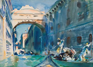John Singer Sargent, The Bridge of Sighs, Painting on canvas