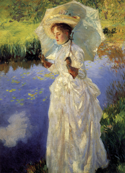 The Morning Walk. The painting by John Singer Sargent