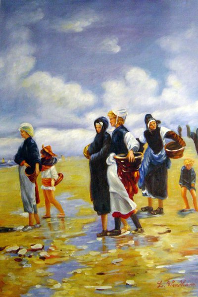 The Oyster Gatherers Of Cancale. The painting by John Singer Sargent
